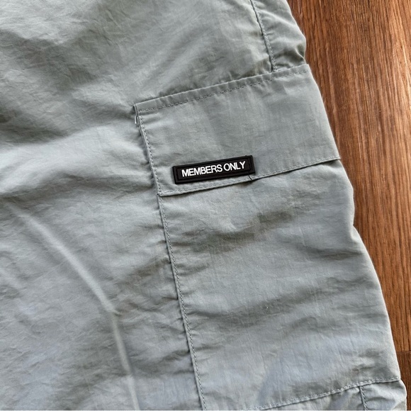 Members Only Men’s Swim Trunks Liner Cargo Pockets Gray Size Medium Swimsuit - Picture 2 of 8